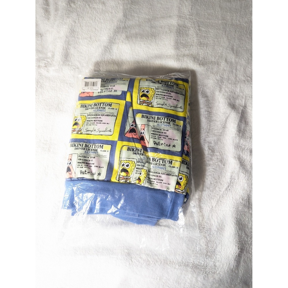 Nickelodeon SpongeBob SquarePants Hoodie Mens XL Blue New Driver License Print